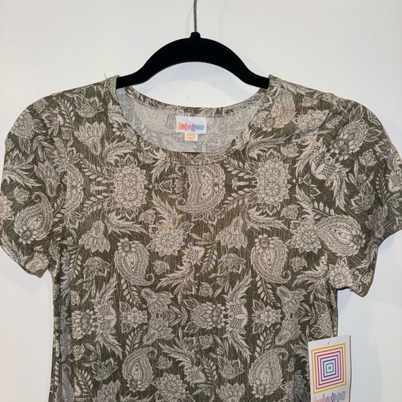 New LuLaRoe Carly Women’s Dress or Shirt Gray Floral Pattern Size XXS - Picture 2 of 7